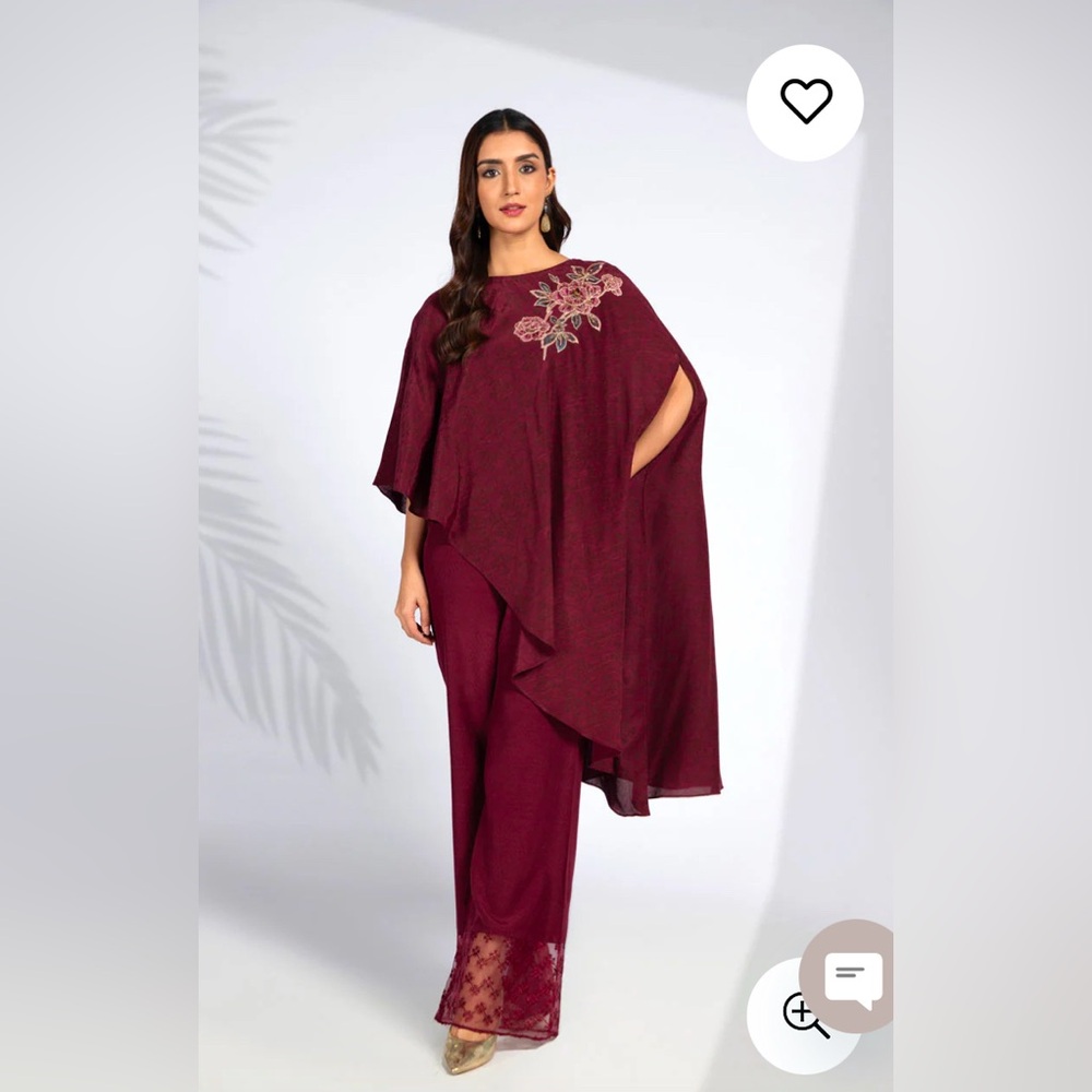 Chineyre Raw silk palazzo shirt set, Siz